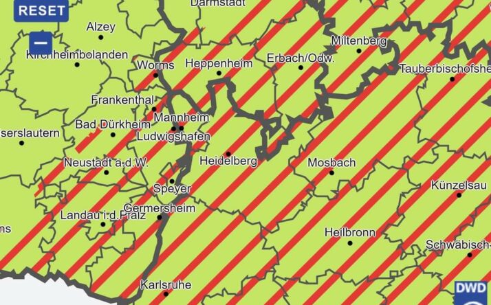 Deutscher Wetterdienst: Warnung vor schwerem Gewitter in der Region!