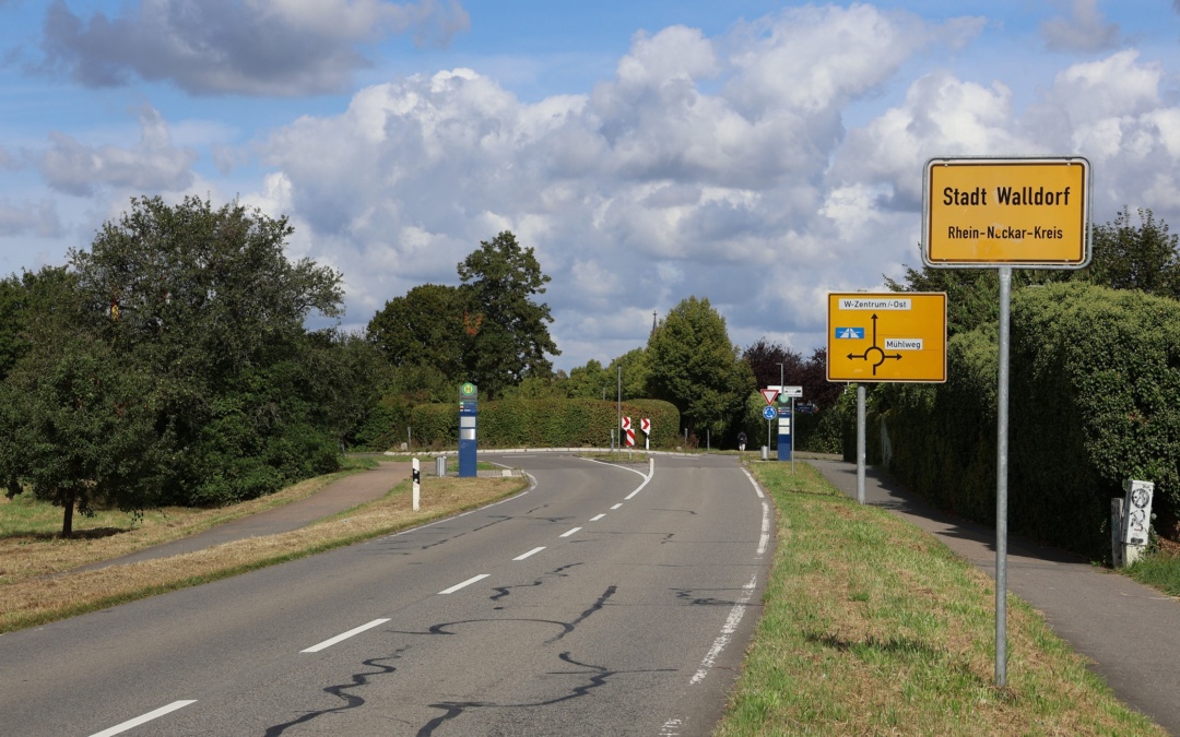 Vollsperrung der Wieslocher Straße