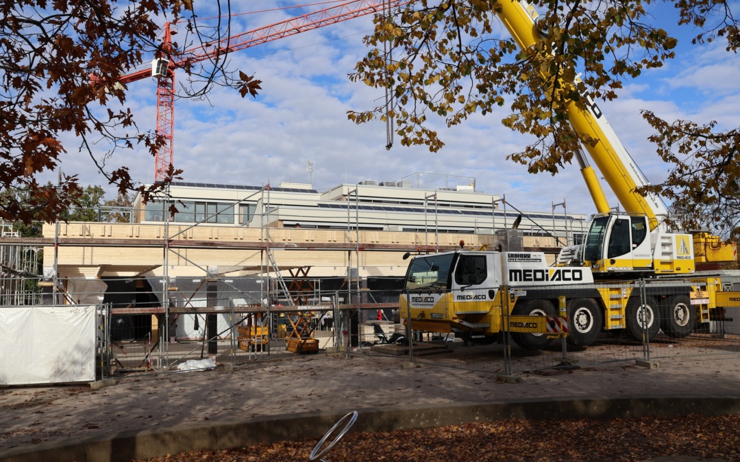 Gute Fortschritte auf der Baustelle Waldschule Walldorf