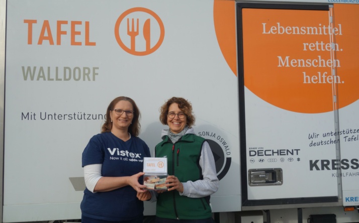 Die Firma Vistex GmbH unterstützt die Tafel Walldorf